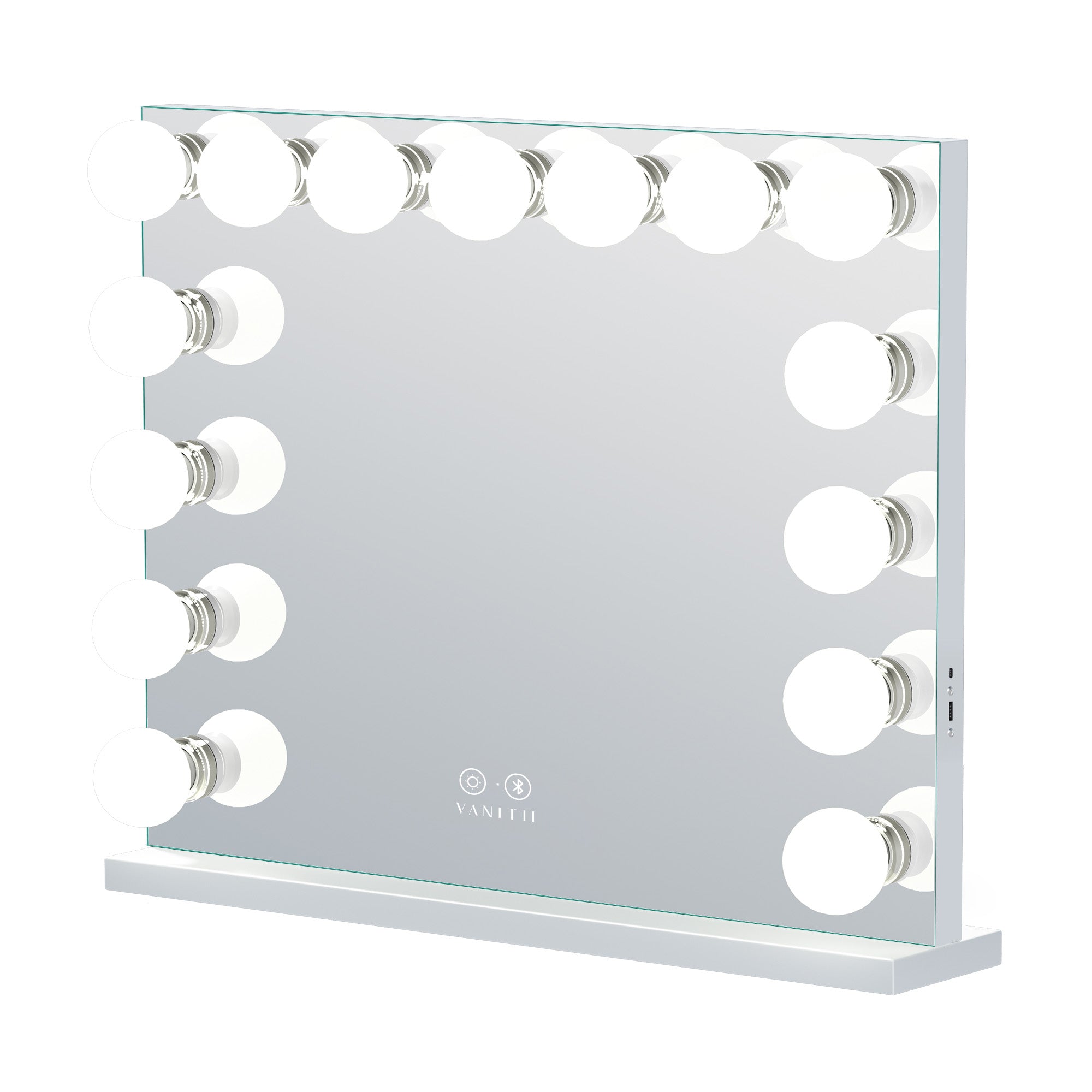 VANITII Marilyn Hollywood Vanity Mirror Pro Max - Tabletop or Wall Mount Vanity Mirror with 15 Dimmable LED Bulbs