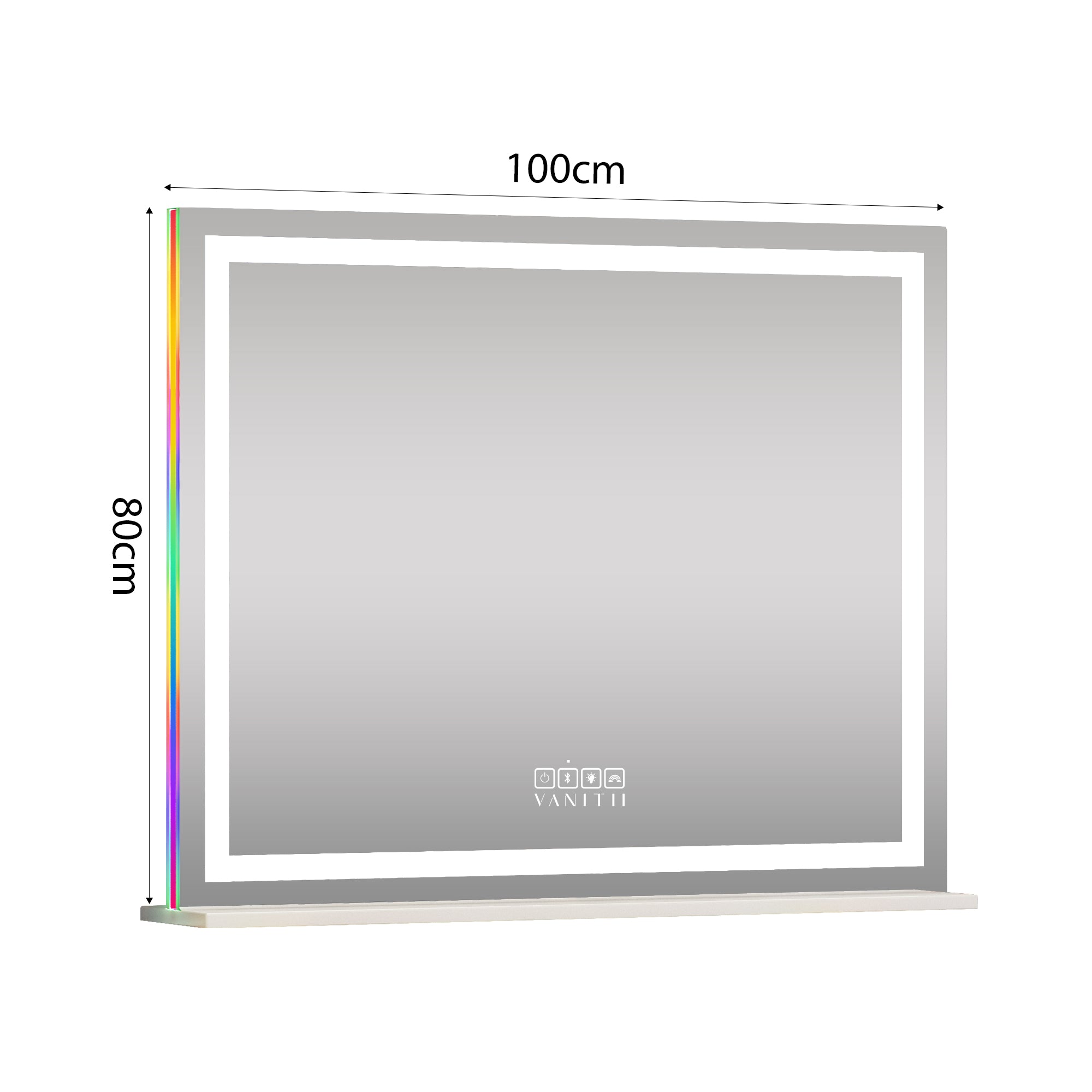 VANITII Hollywood Vanity Mirror with RGB and Bluetooth Speaker- Led Light Strip