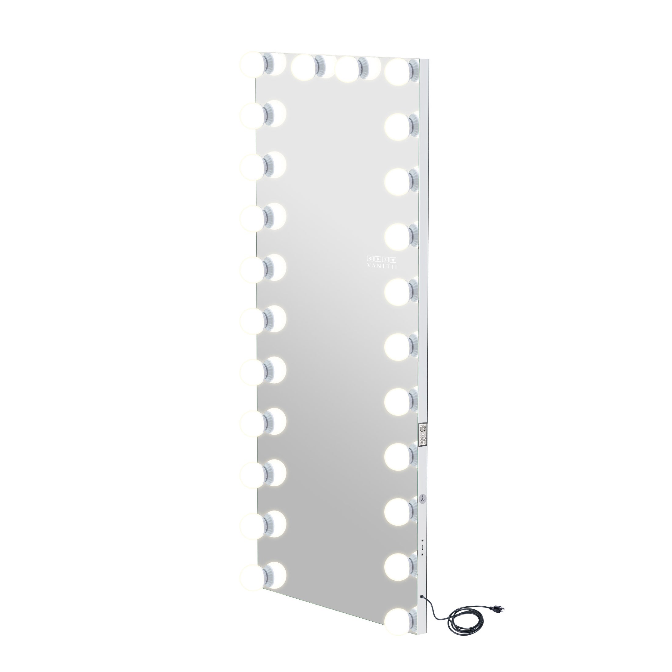 VANITII Marilyn Hollywood Vanity Mirror - Full Length Wall Mountable Vanity Mirror with 24 Dimmable LED Bulbs