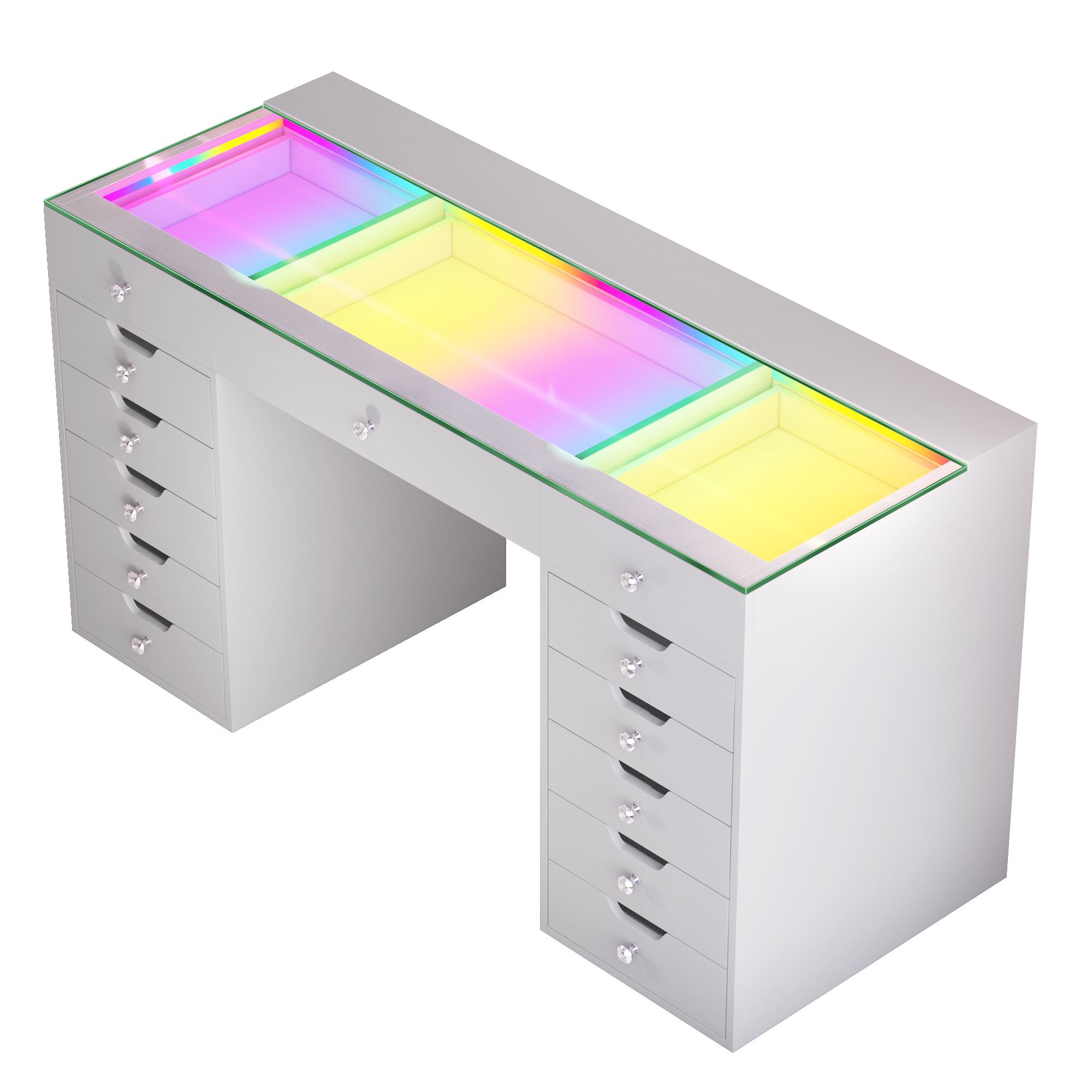 【vani】キャビネット VANITII Diana Vanity Desk - Vanity Desk With Mirror - Vanity Desks