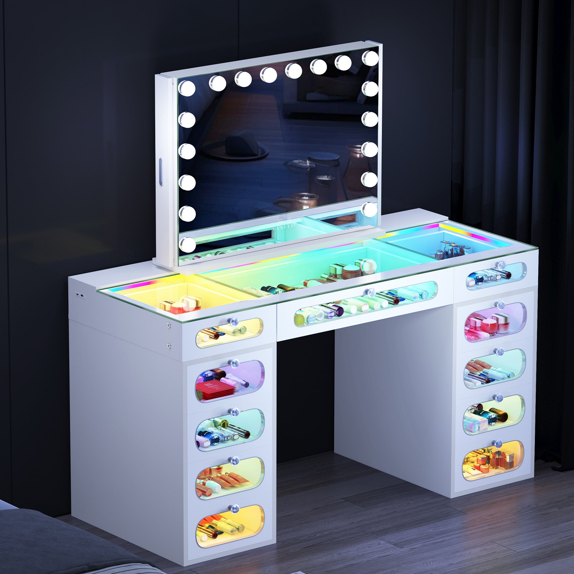 New Release ! VANITII Hideaway Jewelry Vanity Mirror