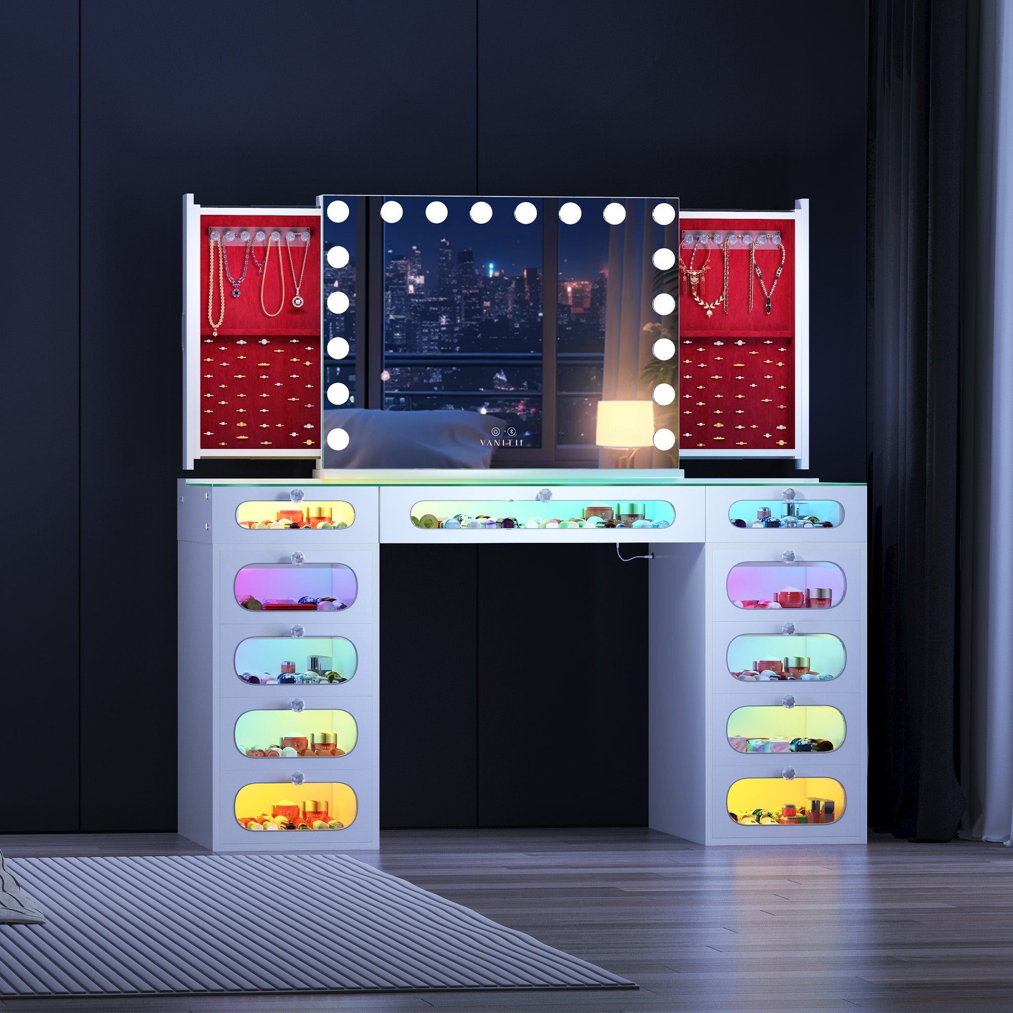 New Release ! VANITII Hideaway Jewelry Vanity Mirror