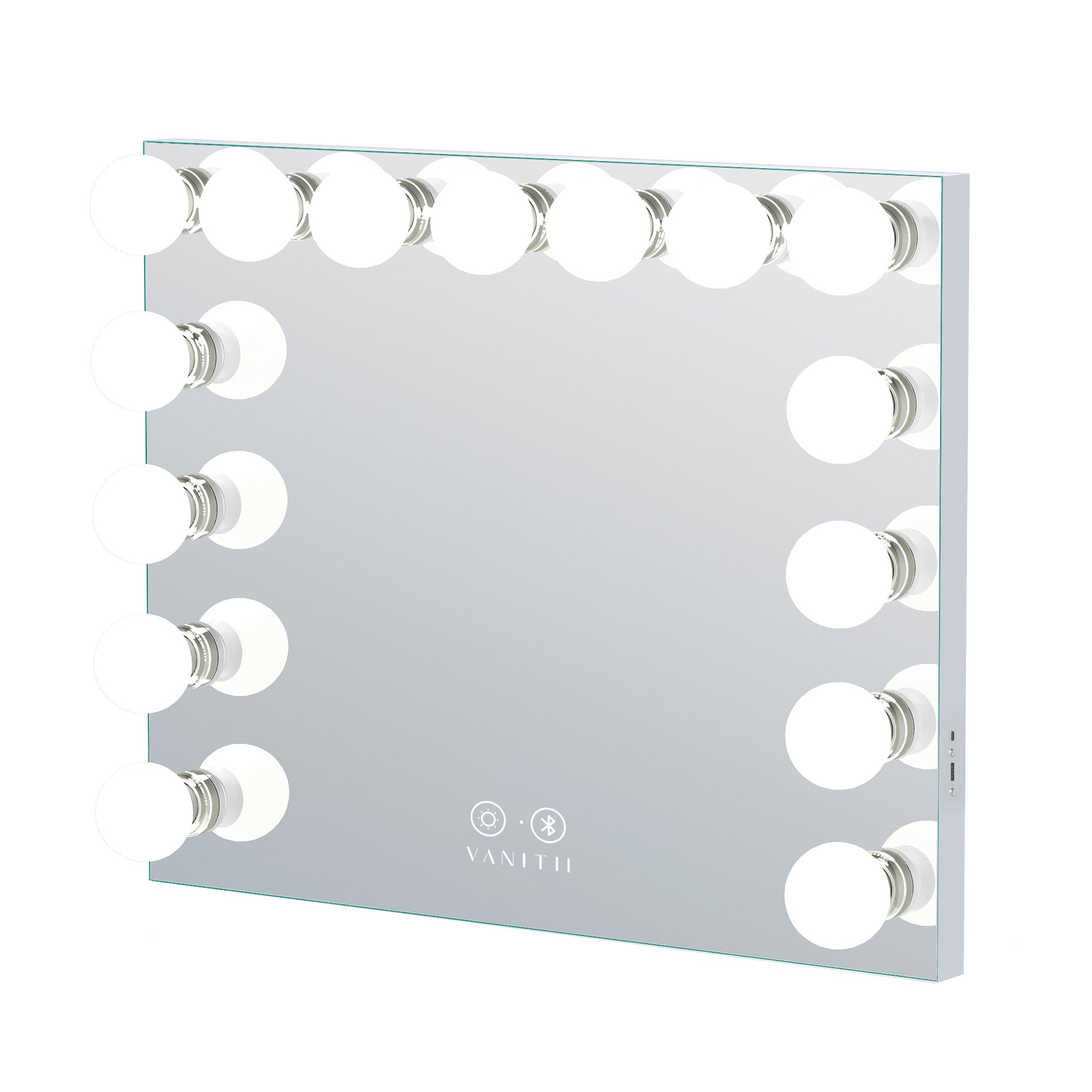 VANITII Marilyn Hollywood Vanity Mirror Pro Max - Tabletop or Wall Mount Vanity Mirror with 15 Dimmable LED Bulbs