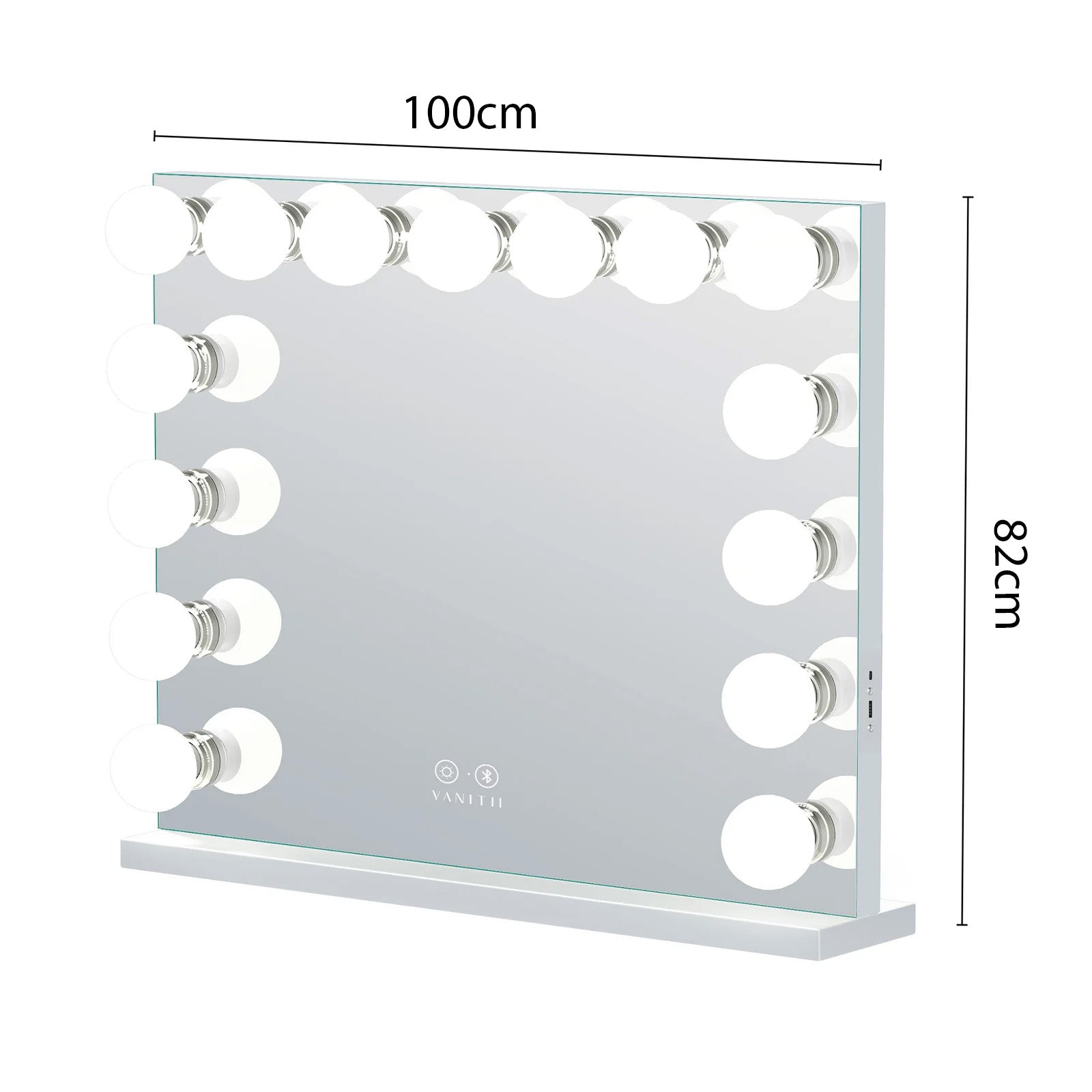 VANITII Marilyn Hollywood Vanity Mirror Pro Max - Tabletop or Wall Mount Vanity Mirror with 15 Dimmable LED Bulbs