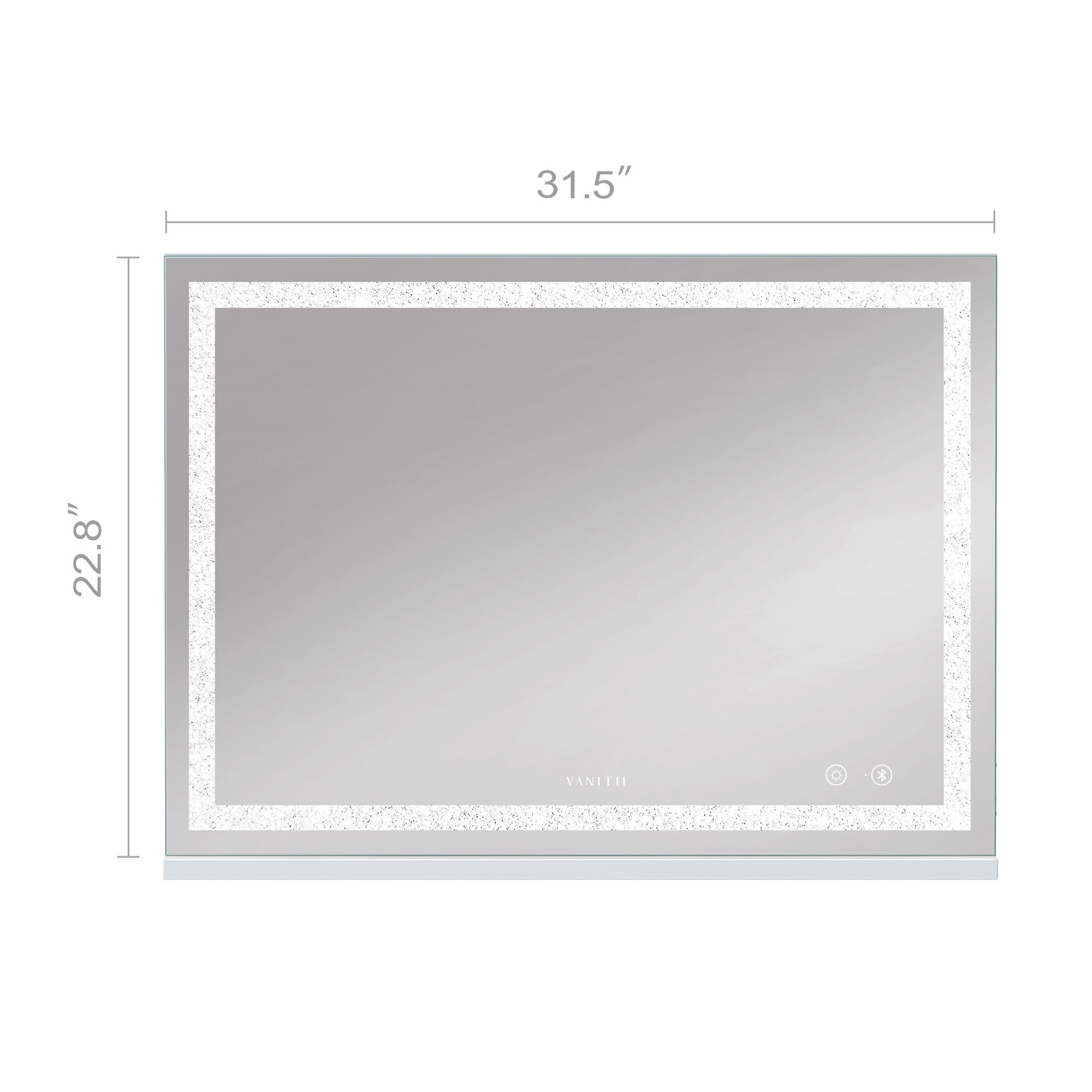 Size of VANITII Crystal Hollywood Vanity Mirror