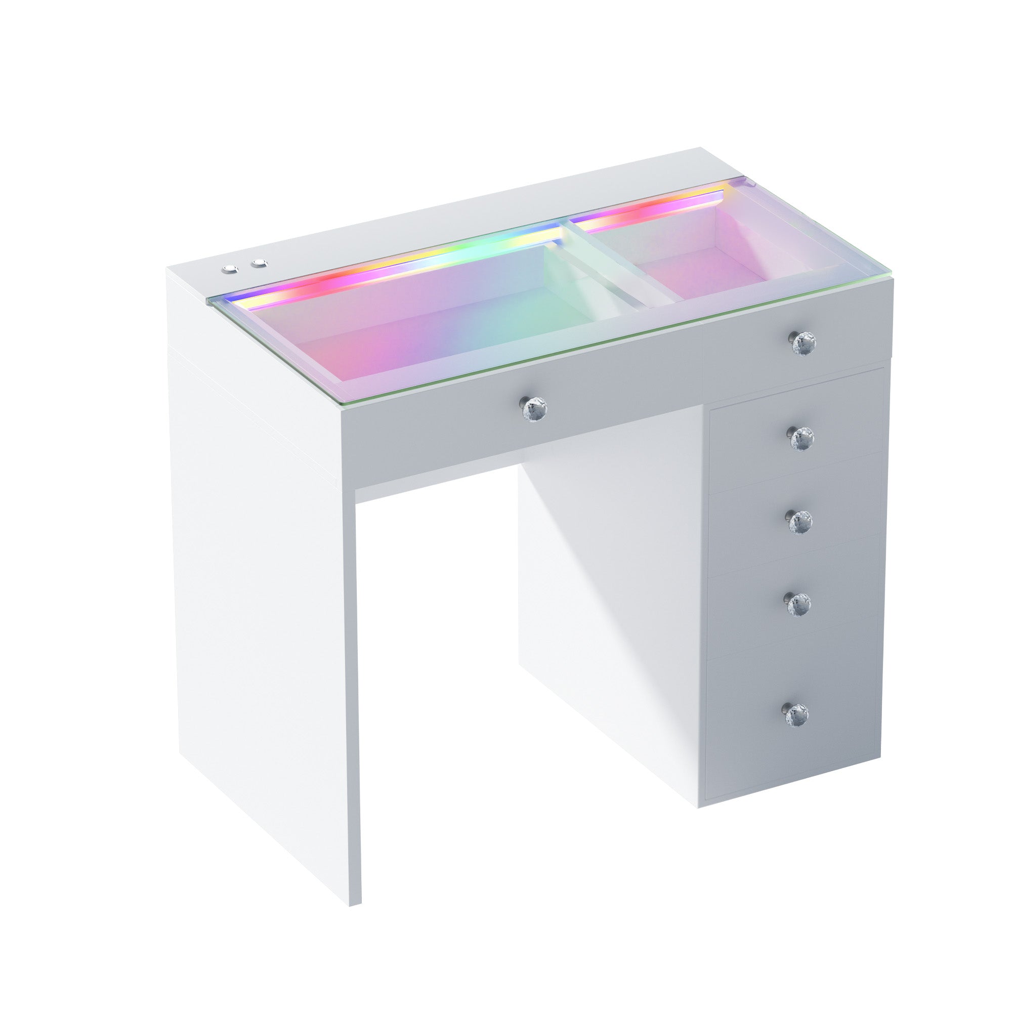 VANITII Diana Vanity Desk- 6 Storage Drawers