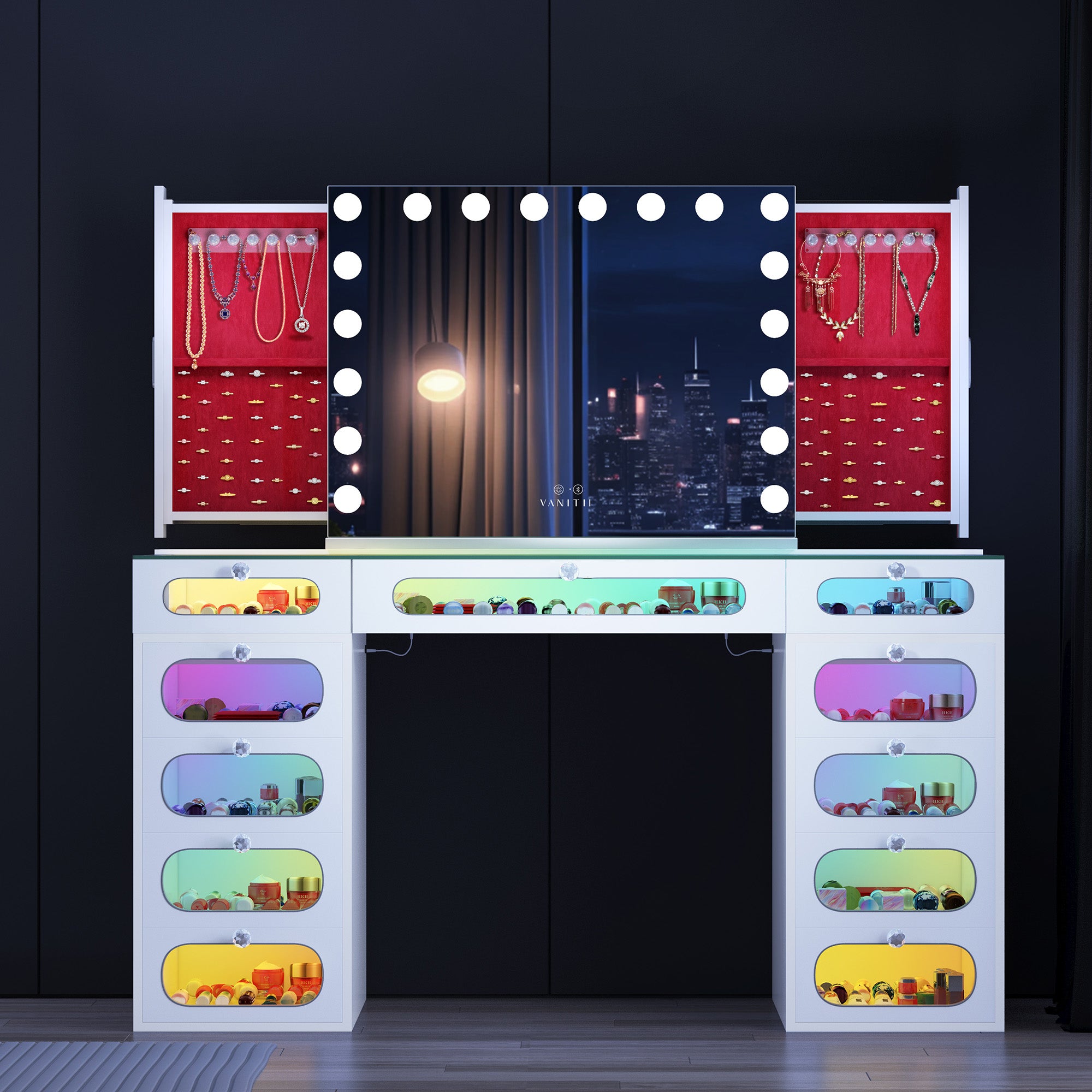 New Release ! VANITII Hideaway Jewelry Vanity Mirror